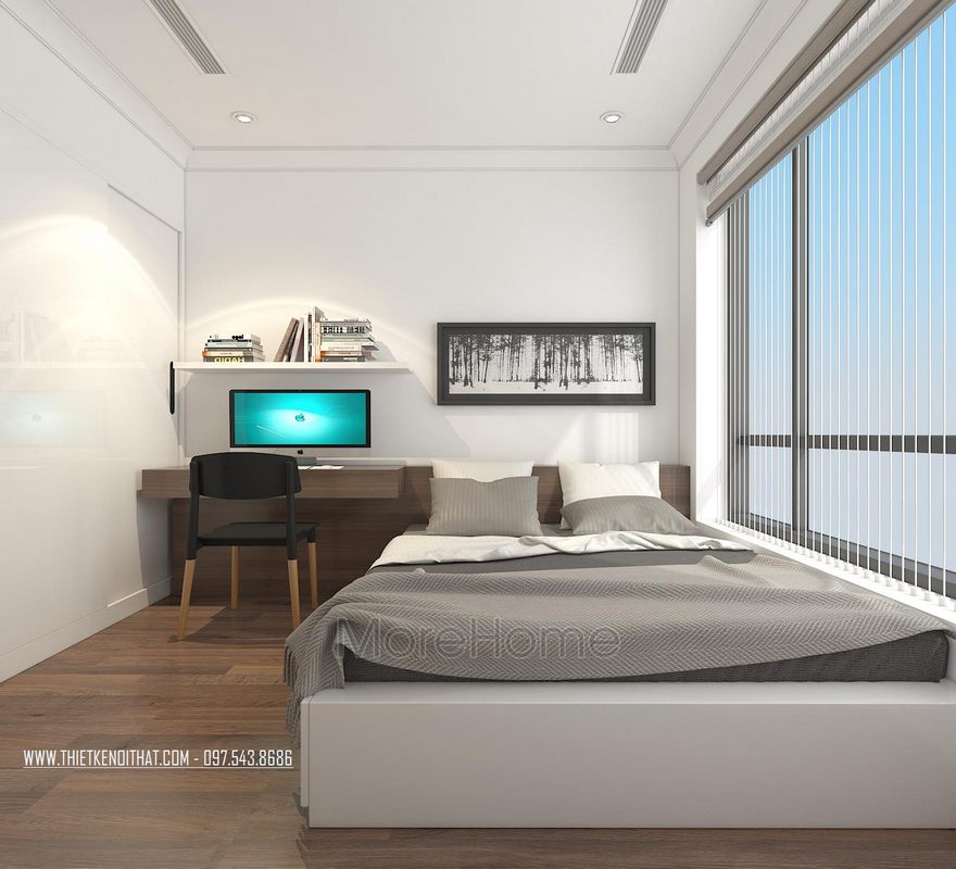 Thiết kế nội thất phòng ngủ chung cư Gardenia Mỹ Đình Nam Từ Liêm Hà Nội